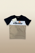Ellesse Kids Colour Block T-Shirt - Beige front