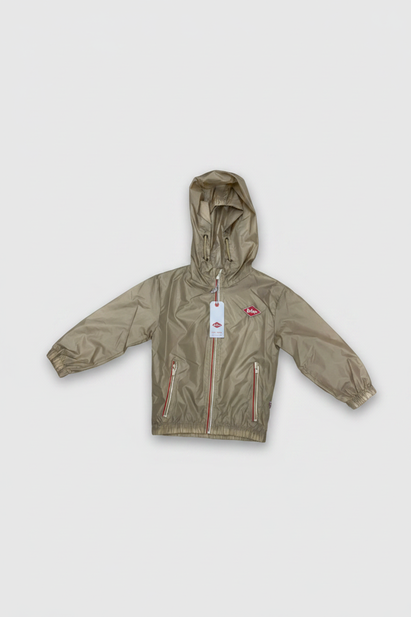 Lee Cooper Kids Hooded Windbreaker Jacket - Beige front