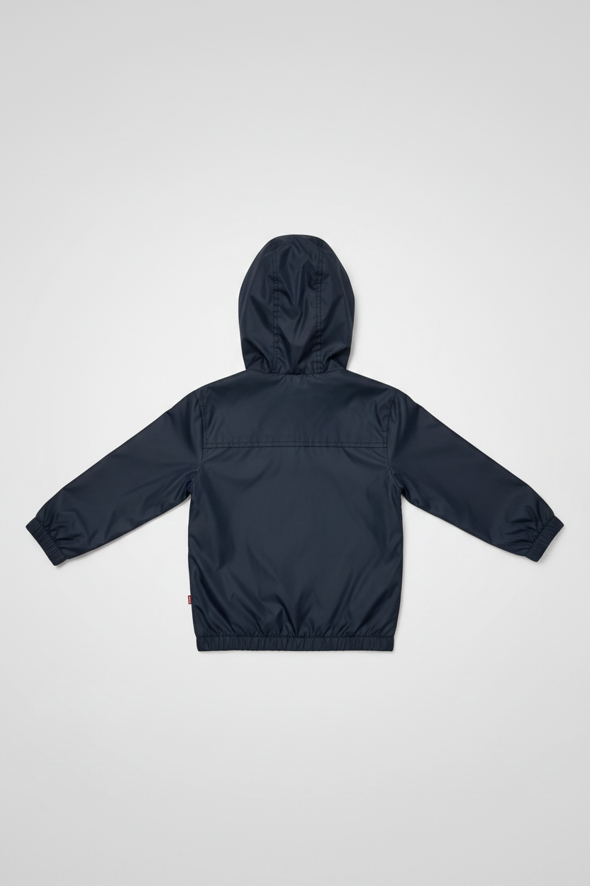 Lee Cooper Kids Hooded Windbreaker Jacket - Black back