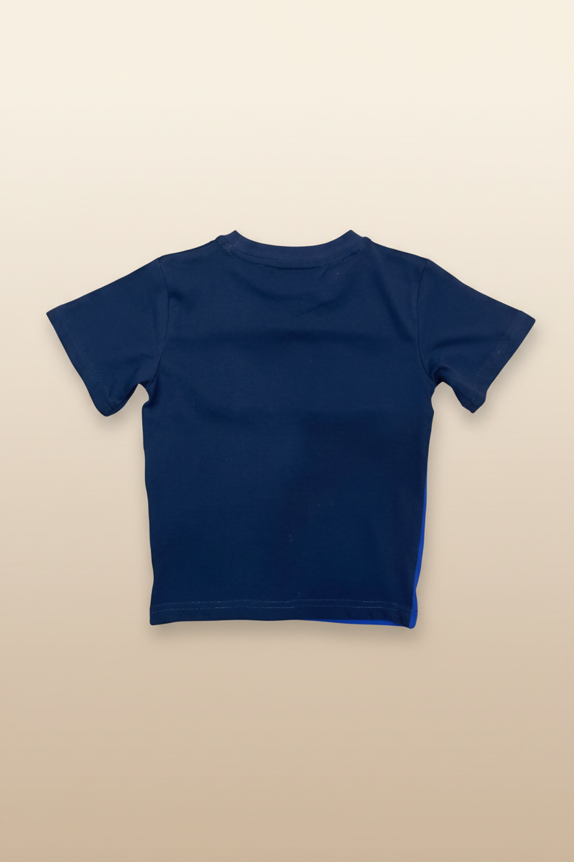 Ellesse Kids Colour Block T-Shirt - Blue back