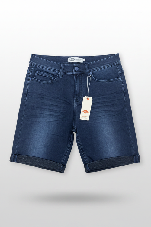 Lee Cooper Dark Navy Denim Shorts - Front
