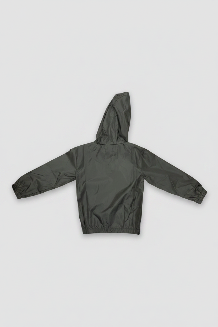 Lee Cooper Kids Hooded Windbreaker Jacket - Khaki back