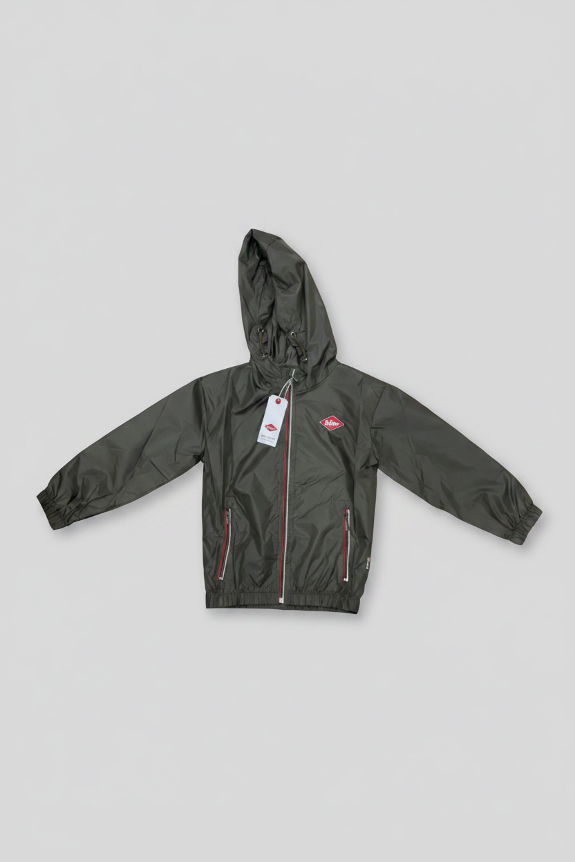 Lee Cooper Kids Hooded Windbreaker Jacket - Khaki front