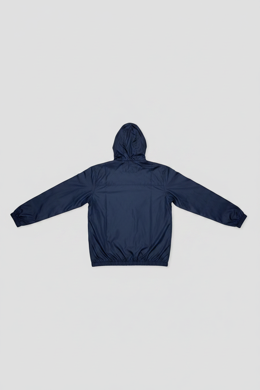 Lee Cooper Men's Hooded Windbreaker Jacket - Navy back