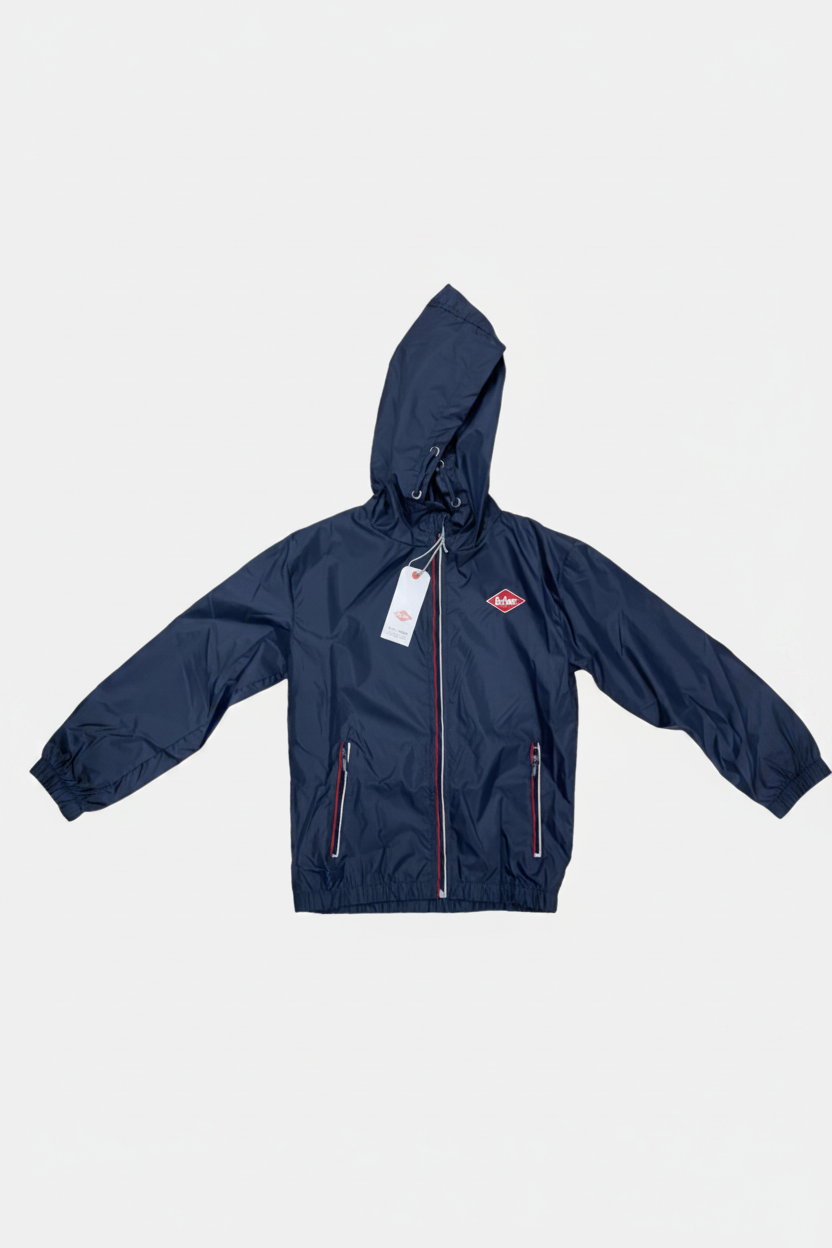 Lee Cooper Kids Hooded Windbreaker Jacket - Navy front